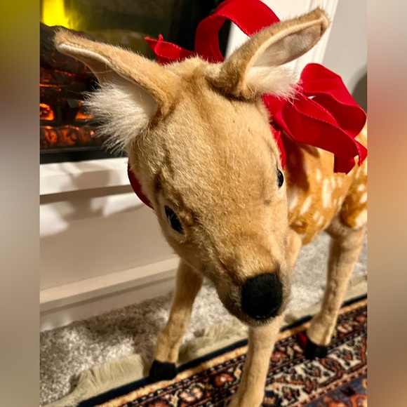 Plush Baby Deer Fawn Stuffed Toy Bambi Kid Standing - Picture 2 of 11